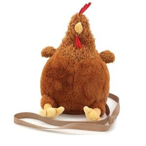 NWT Plush Chicken Crossbody Bag - Brown